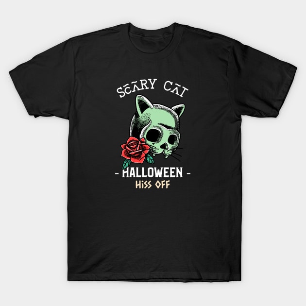 Skull cat T-Shirt by Butterfly Lane